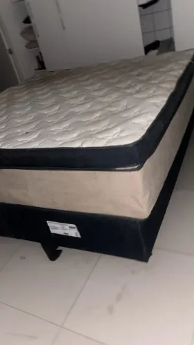 Cama box conjugado king com colchão 193x78x203 royal blue gazin