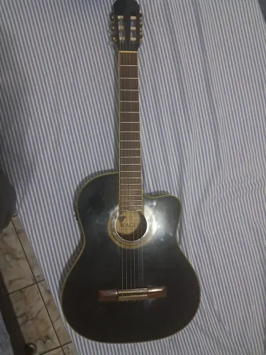 Violão Eagle Ch800 F BK Nylon Cutaway Elétrico