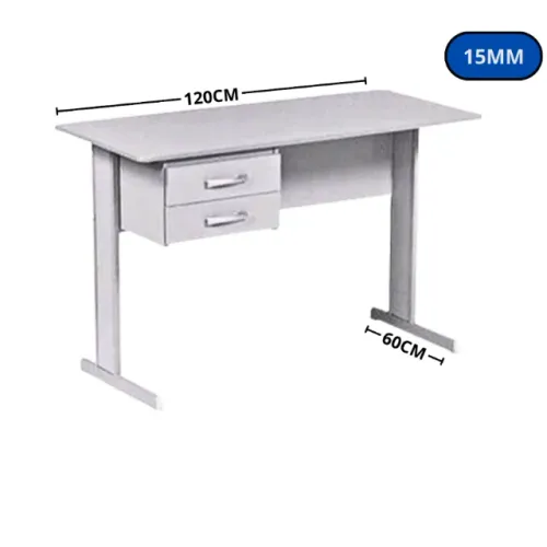 MESA INCOFLEX 120m x 60m 15mm KE03 15mm CINZA COM 2 GAVETAS CÓD. 0653
