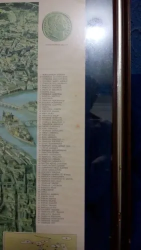 Quadro da cidade de Roma, litografia italiana. Produzida em meados do século XIX. 