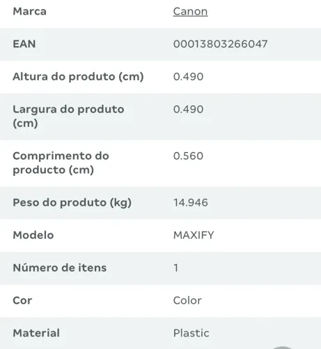 Impressora colorida sem fio Canon MAXIFY Mp5410 com scanner, copiadora e fax - usada