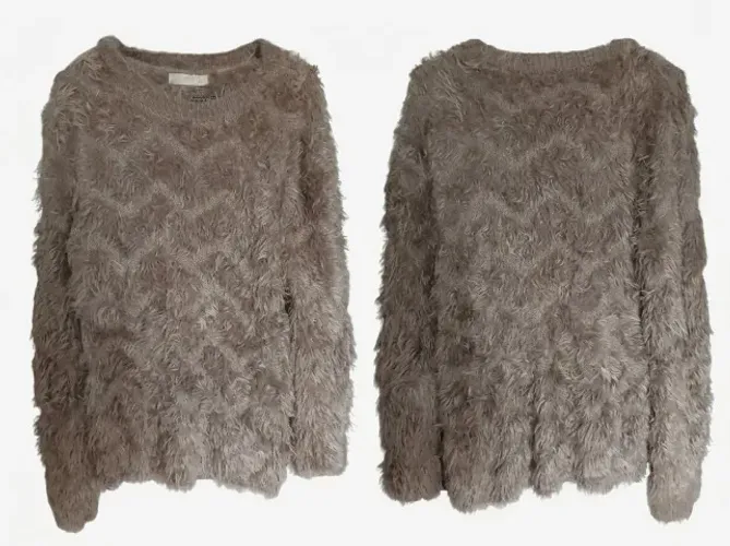 Blusa De Pelinho Teddy Marrom / Taupe - Tamanho Único