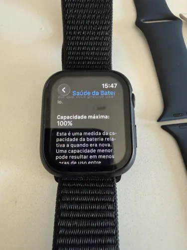 Apple Watch SE 3 44mm - 100% bateria - Cabo lacrado + caixa completa