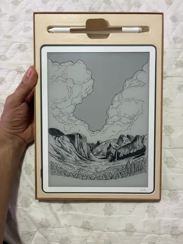 Kindle Scribe com iluminação