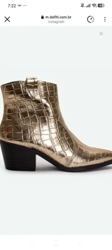 Bota NOVA 35 DOURADA 