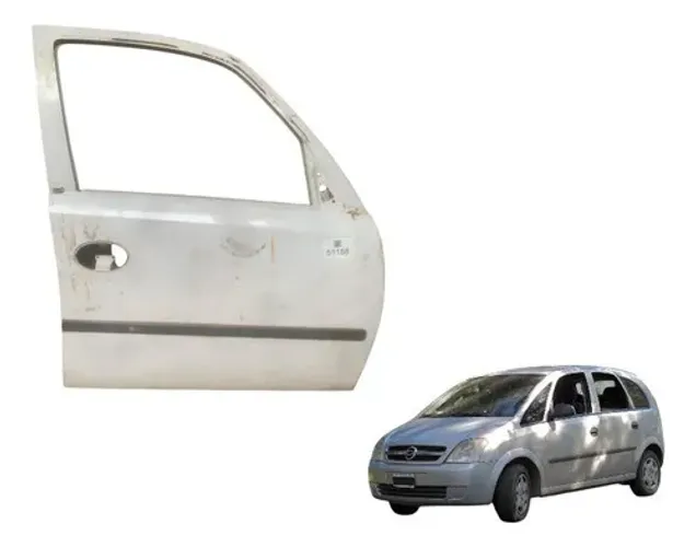 Porta Dianteira Direita Chevrolet Meriva 2005 A 2012 Dianteira Direita Branco