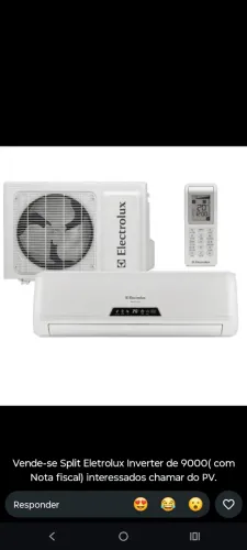 Split Eletrolux nova 9000 BTUs