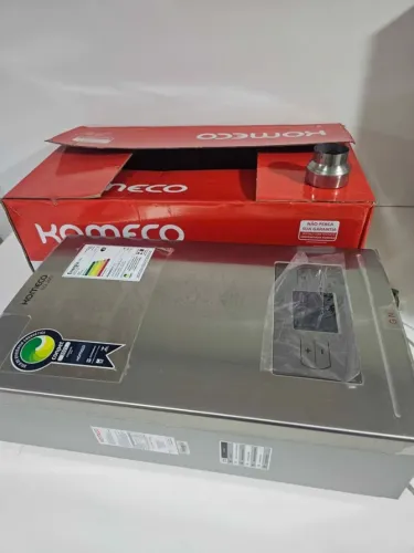 Aquecedor de água à gás natural GN 20 litros inox Komeco novo sem uso