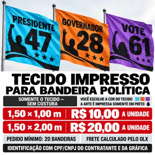 tecido para bandeira política