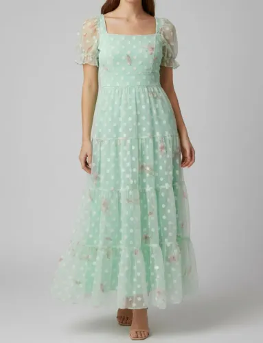 Vestido verde Midi