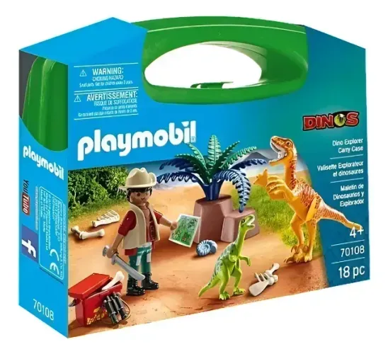 Playmobil 70108 Estojo Dinossauro Explorador Dino Explorer