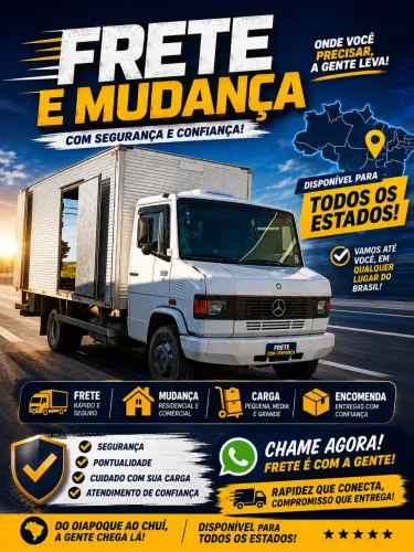 Frete e Mudanças para toda região 