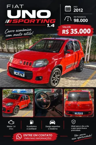 Fiat Uno Sporting 1.4 EVO Fire Flex 8V 4P 2012