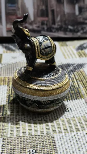 Porta Joias Decorativo Elefante Indiano 10 cm