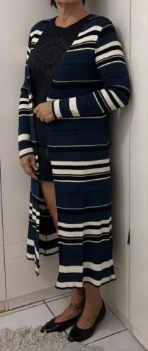 CARDIGAN LONGO DE TRICÔ CARMEN STEFFENS