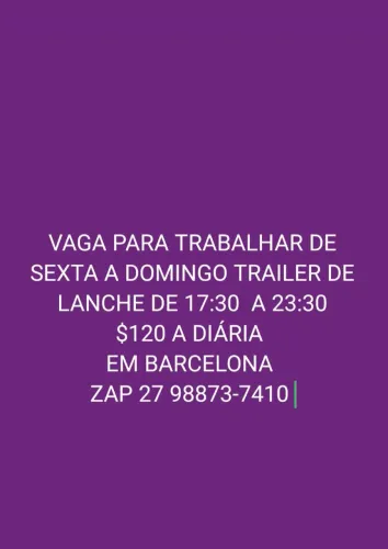VAGA DISPONÍVEL