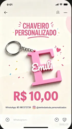 CHAVEIRO PERSONALIZADO