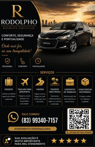MOTORISTA PARTICULAR/ PASSEIOS E VIAGENS
