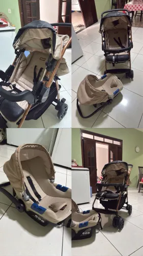 CARRINHO DE BEBÊ + BEBÊ CONFORTO BURIGOTTO