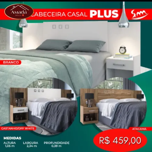 Cabeceira casal plus - à pronta entrega