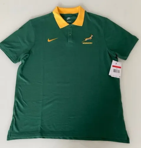 CAMISA DOS SPRINGBOKS - SELEÇÃO DE RUGBY DA ÁFRICA DO SUL - MANGA CURTA