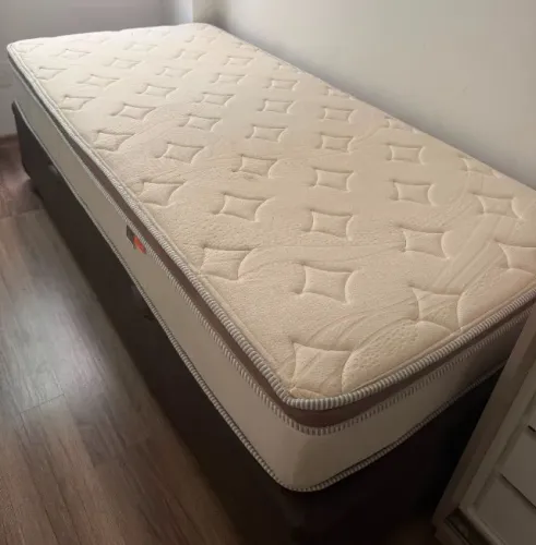 Cama Box Baú com Colchão de Solteiro