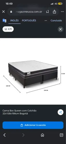 Cama Box Queen Size Inducol 