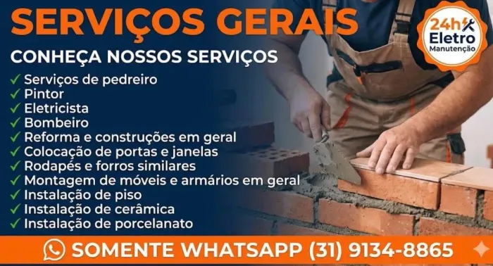 Reformas - e obras em geral - pedreiro disponível 