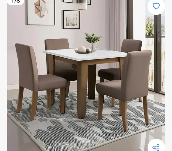 Mesa de jantar 4 lugares