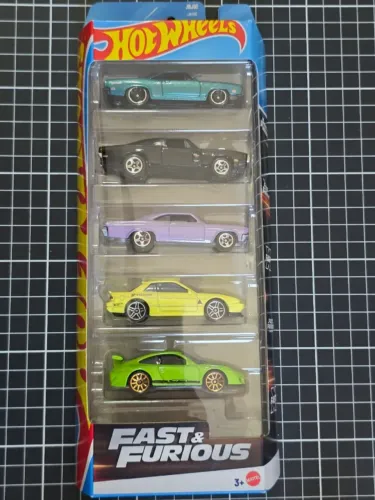 5 Pack Fast And Furious - Hot Wheels Temático Velozes e Furiosos