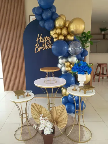 Decoração de festa minimalista