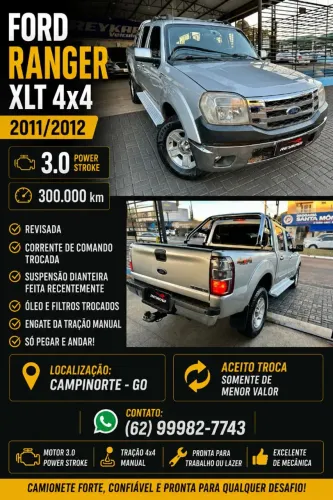 Ford Ranger XLT 3.0 PSE 163cv 4X2 CD TB Dies. 2012