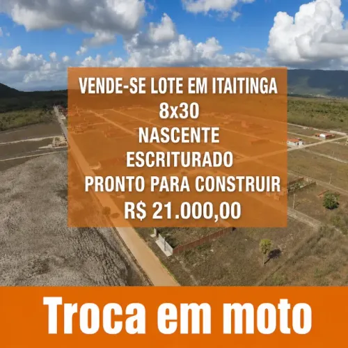 Vendo ou troco terreno por moto - Itaitinga-CE