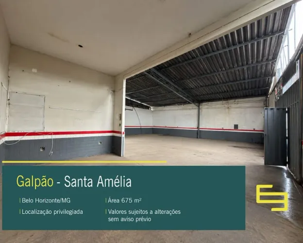 Galpão para alugar em Belo Horizonte MG no bairro, Santa Amélia em Belo Horizonte/MG.