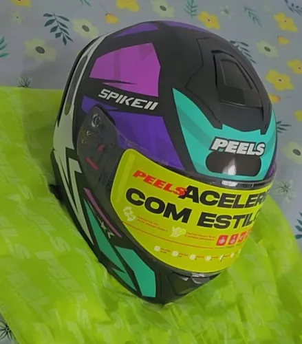 Capacete ASX Cinza Fosco DRAKEN e PEELS SPIKE Fosco 