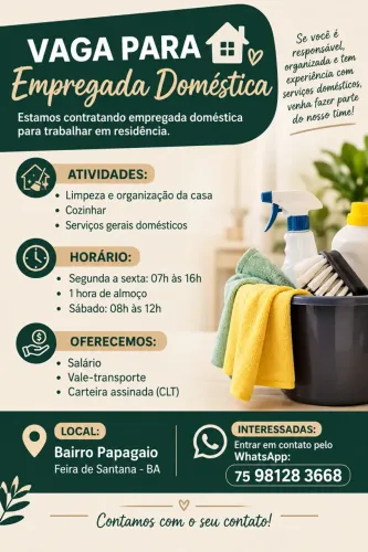 Procuro secretária do lar