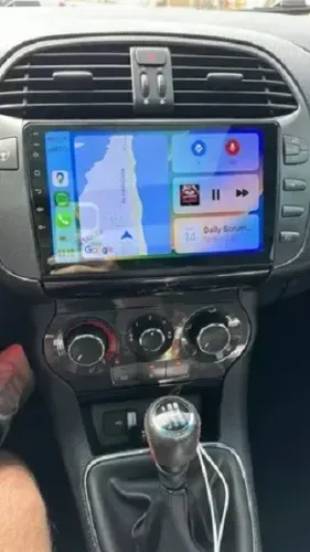 Multimidia 9 Pol Android Fiat Argo Bravo Mobi Palio Strada Stilo Uno - Moldura Camera