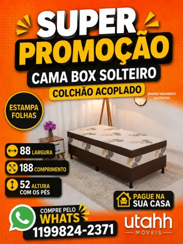 CAMA BOX SOLTEIRO RECEBA EM 24 HORAS