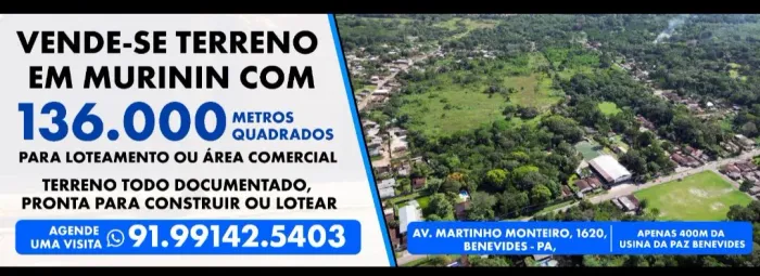 Vendo terreno em murinim 