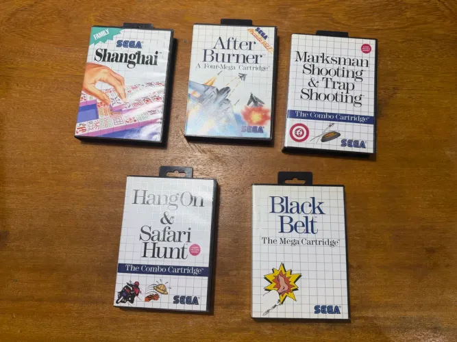 5 JOGOS MASTER SYSTEM CIB - COMPLETO