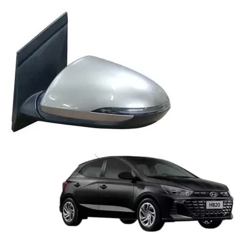 Retrovisor Eletrico Hb20 Esquerdo 2020 A 2025 Com Seta