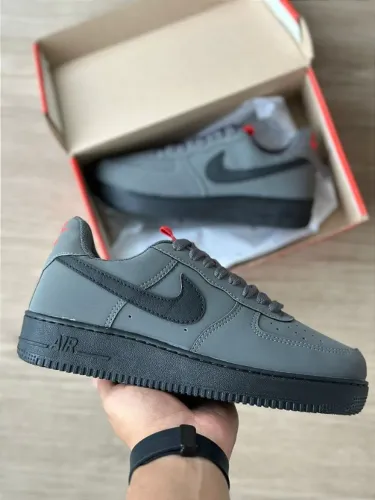 Tênis Nike Air Force 1 Premium Masculino Cor: Preto/Grafite - Disponível 38 AO 43