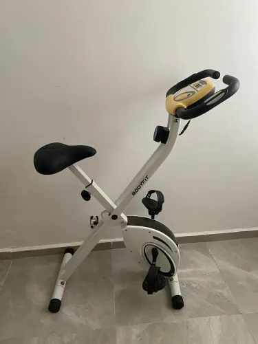 Bicicleta Ergométrica Dobrável Konnen Fitness X-Bike Amarelo/Branco