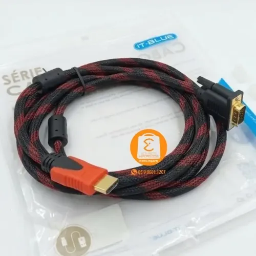 Cabo HDMI x VGA TAM: 3 Metros