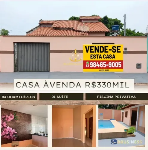 Casa à venda com 4 quartos, sendo 1 suíte - Nova Capital, Porto Nacional, TO