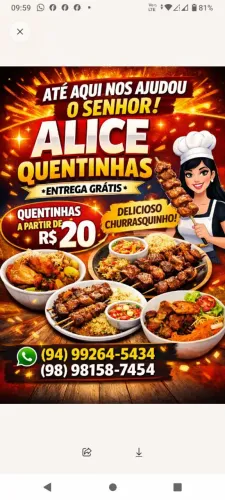 Quentinhas e churrasquinho