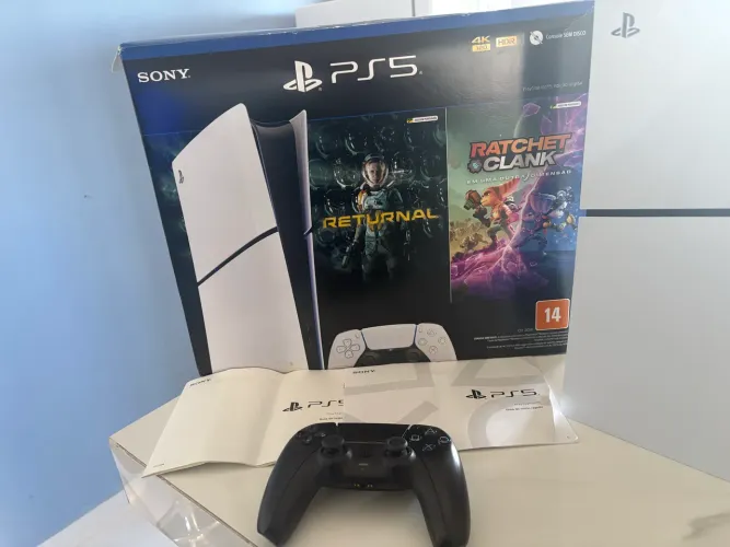 Ps5 slim 1tb digital 1 controle - oportunidade