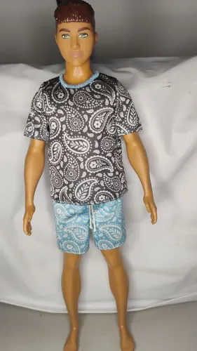 Boneco Ken curvy . Com pequena falha no cabelo .