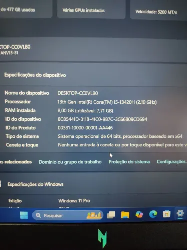 Notebook Gamer Acer Nitro