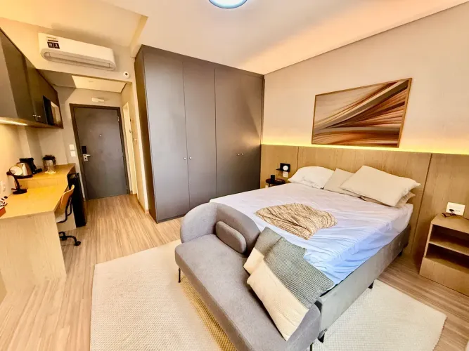 Studio 1 quarto - Pompéia - Santos - SP